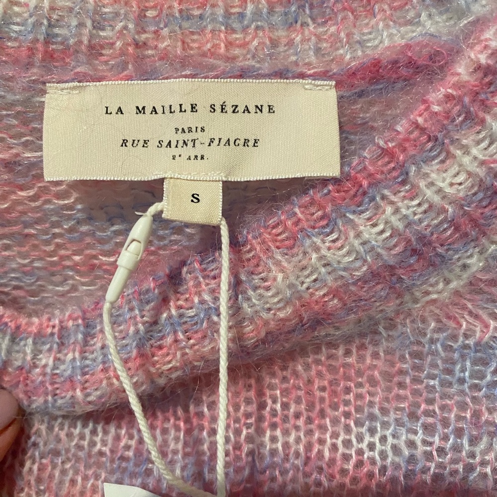 NWT Sézane Alberto Pink purple Sweater - Picture 4 of 5